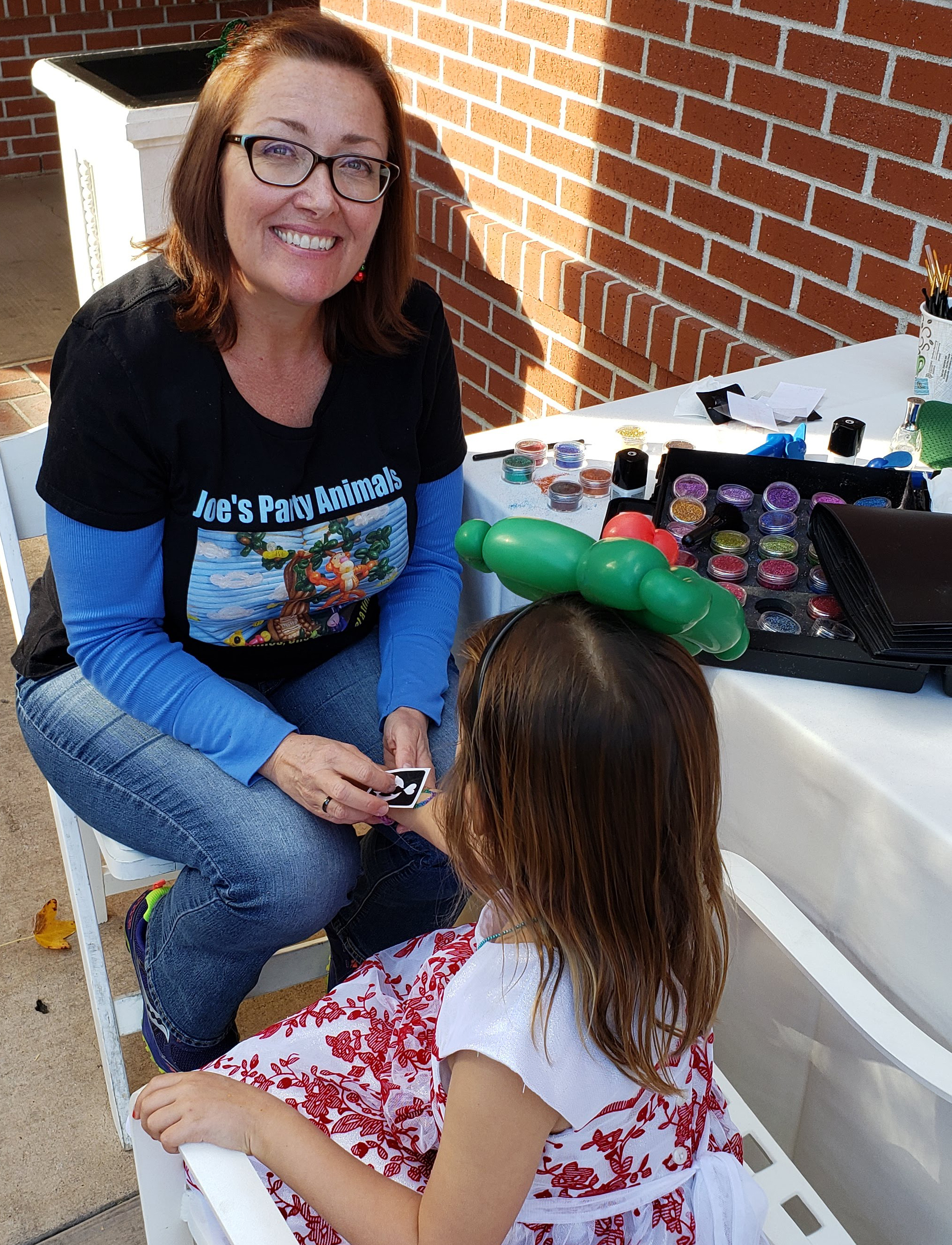Glitter artist and kid